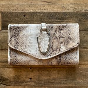 Liz Claiborne Faux Snakeskin Clutch
